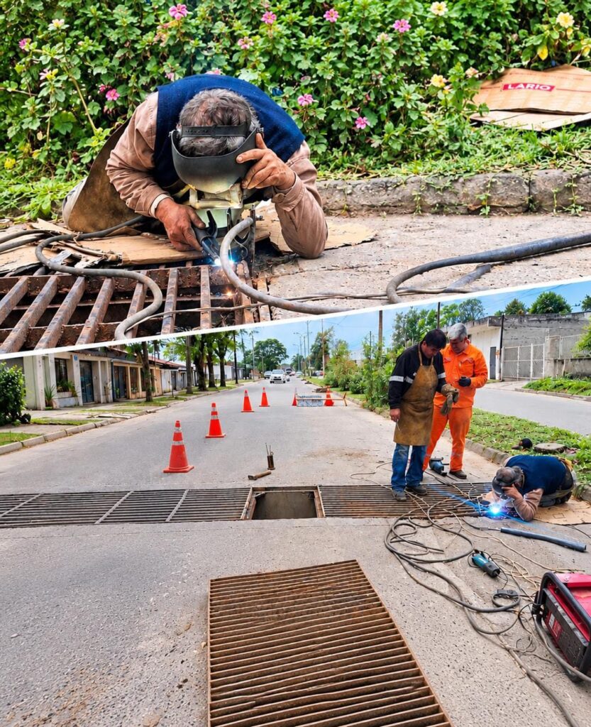Lomas de Tafí: avanzan con la restauración de rejillas de bocas de tormenta en el Sector 6